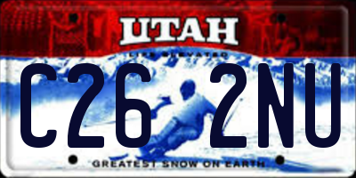 UT license plate C262NU