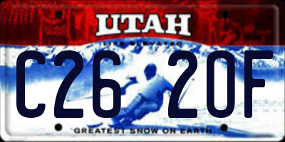 UT license plate C262OF