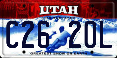 UT license plate C262OL