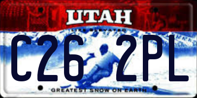 UT license plate C262PL