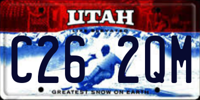 UT license plate C262QM