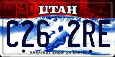 UT license plate C262RE