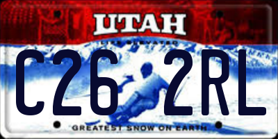 UT license plate C262RL