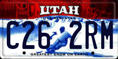 UT license plate C262RM