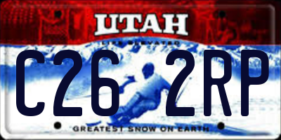 UT license plate C262RP