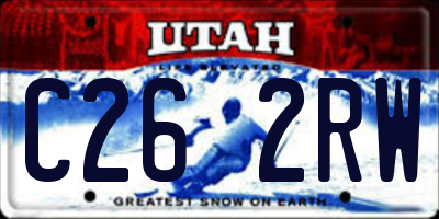 UT license plate C262RW