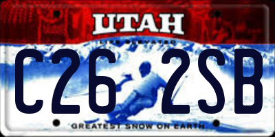 UT license plate C262SB