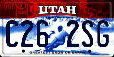 UT license plate C262SG