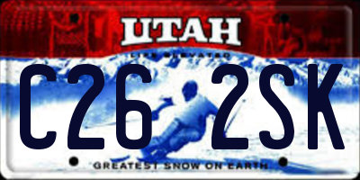 UT license plate C262SK