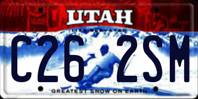 UT license plate C262SM