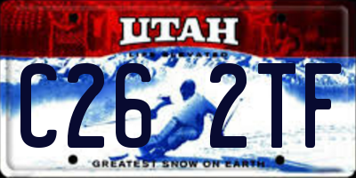 UT license plate C262TF
