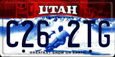 UT license plate C262TG