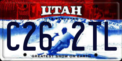 UT license plate C262TL