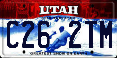 UT license plate C262TM