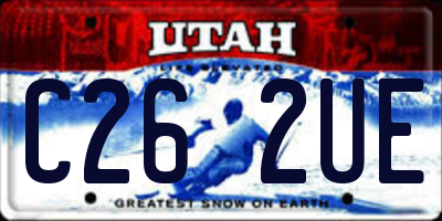 UT license plate C262UE