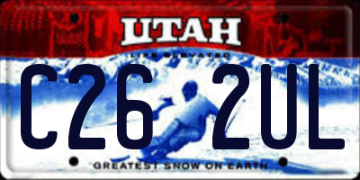 UT license plate C262UL
