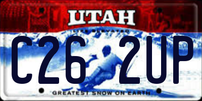 UT license plate C262UP