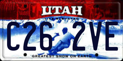 UT license plate C262VE