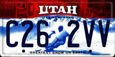 UT license plate C262VV