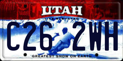 UT license plate C262WH