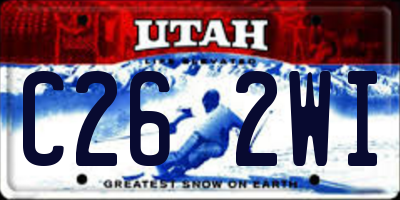 UT license plate C262WI