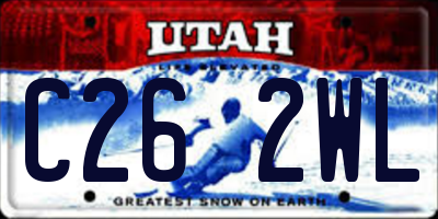 UT license plate C262WL