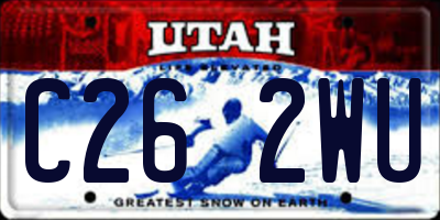UT license plate C262WU