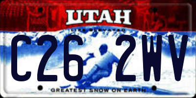 UT license plate C262WV