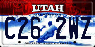 UT license plate C262WZ