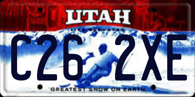 UT license plate C262XE