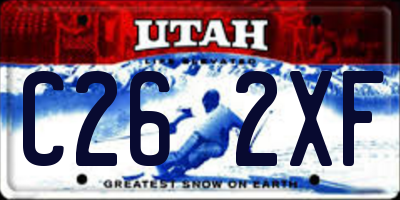 UT license plate C262XF