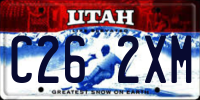 UT license plate C262XM