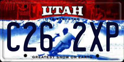 UT license plate C262XP