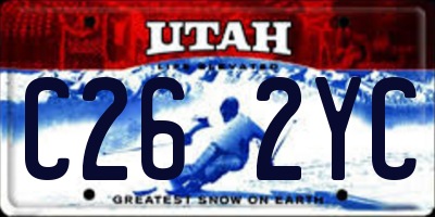 UT license plate C262YC