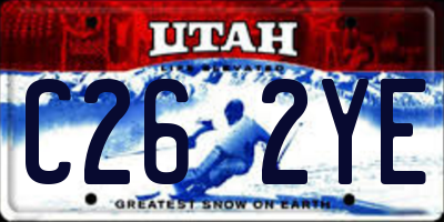 UT license plate C262YE