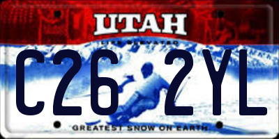 UT license plate C262YL