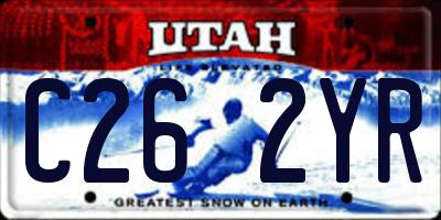 UT license plate C262YR