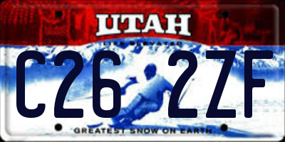 UT license plate C262ZF