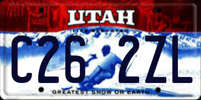 UT license plate C262ZL