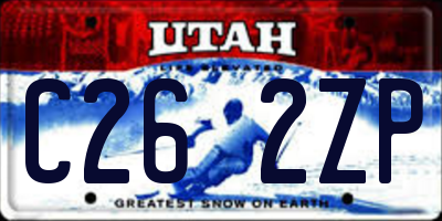 UT license plate C262ZP