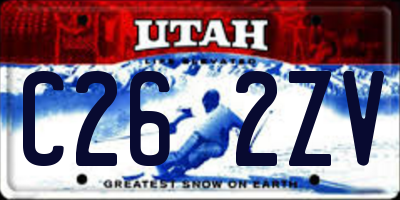 UT license plate C262ZV