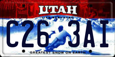 UT license plate C263AI