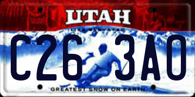UT license plate C263AO