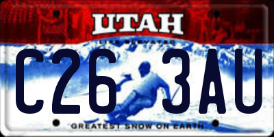 UT license plate C263AU