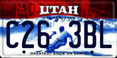 UT license plate C263BL