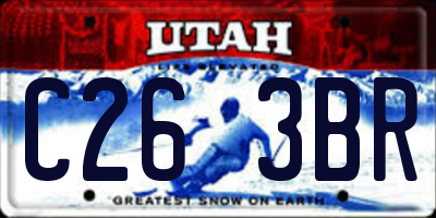 UT license plate C263BR