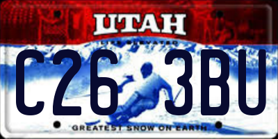 UT license plate C263BU
