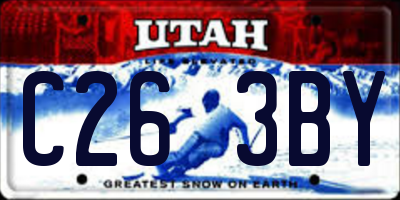 UT license plate C263BY