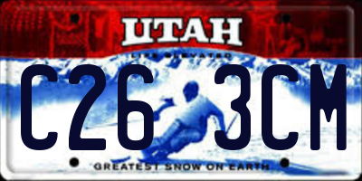 UT license plate C263CM
