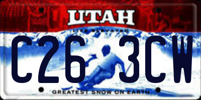 UT license plate C263CW